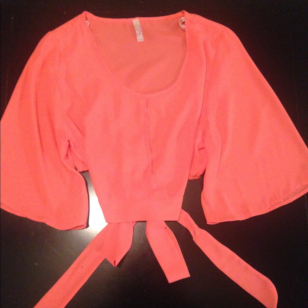 Coral crop top